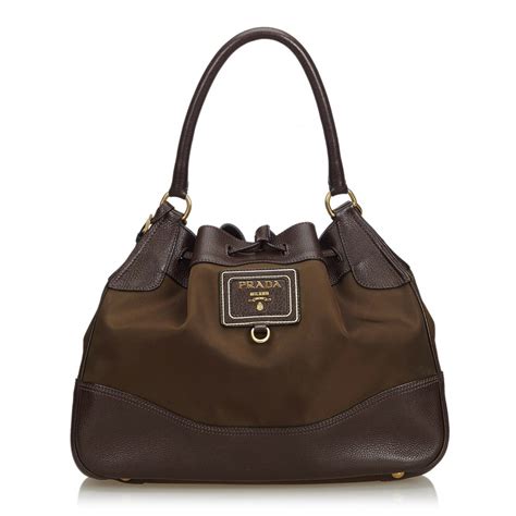 prada brown and black bag|brown vintage prada bag.